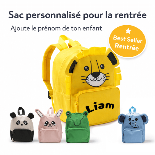 Sac à dos enfant animaux personnalisable – Maternelle